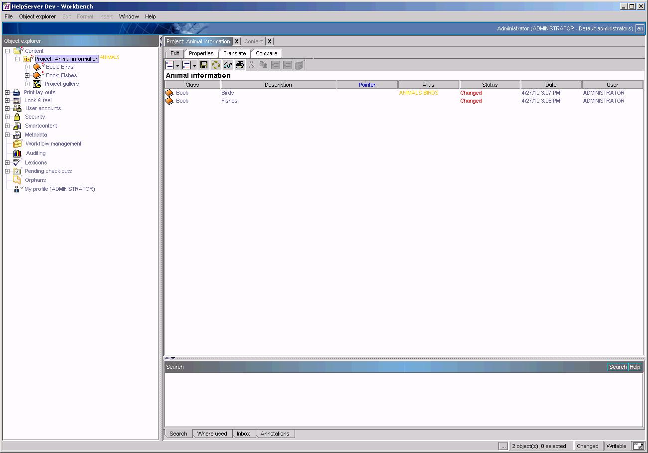Authoring Working with aliases
