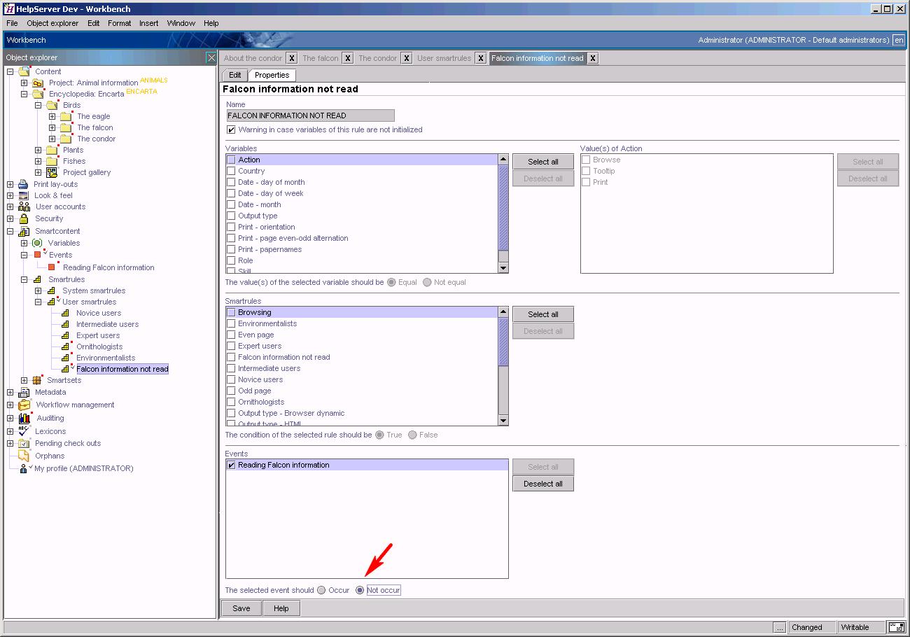 Authoring - By means of event objects